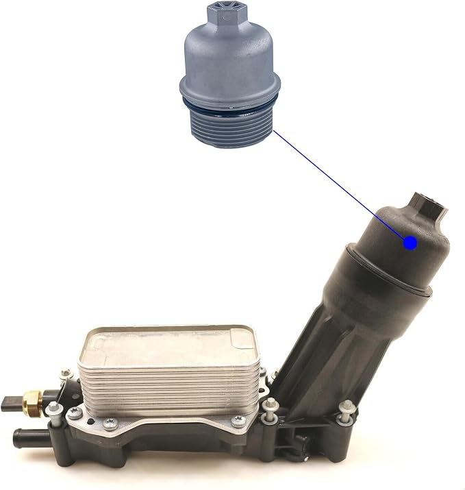Upgrade Aluminum Oil Filter Cap, Oil Filter Housing Cap Compatible - Image 2
