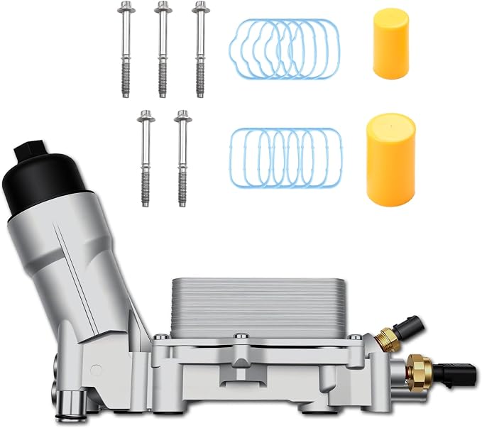 Aluminum Oil Filter Housing Engine Oil Cooler Compatible - Image 9