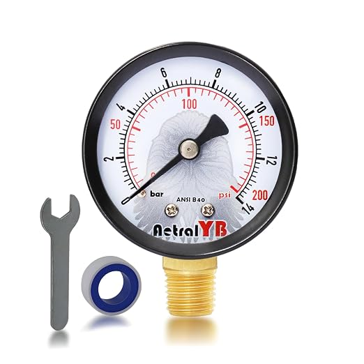 2-inch Pool Filter Pressure Gauge, 1/4" NPT by Unknown