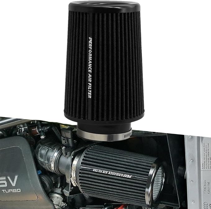 Premium Cone Air Filter, Clamp-on 3" Inlet Mesh Top High Airflow Engine by AotoKoop