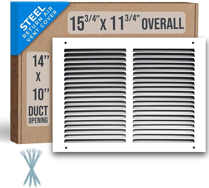 Fits 14x10 Duct Opening | Steel Return Air Grille by Handua | Vent Cover Grill by Handua