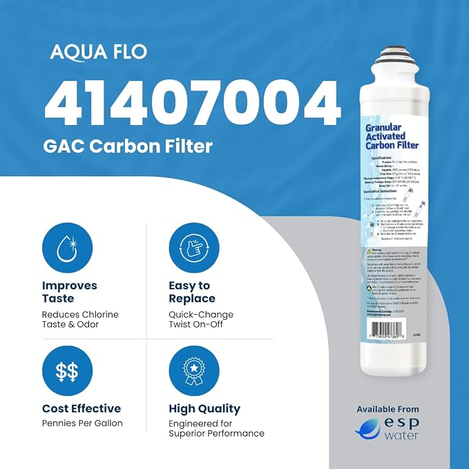 Aqua Flo 41407004 QCRO GAC Carbon Filter Replacement – Quick Change Cartridge - Image 2