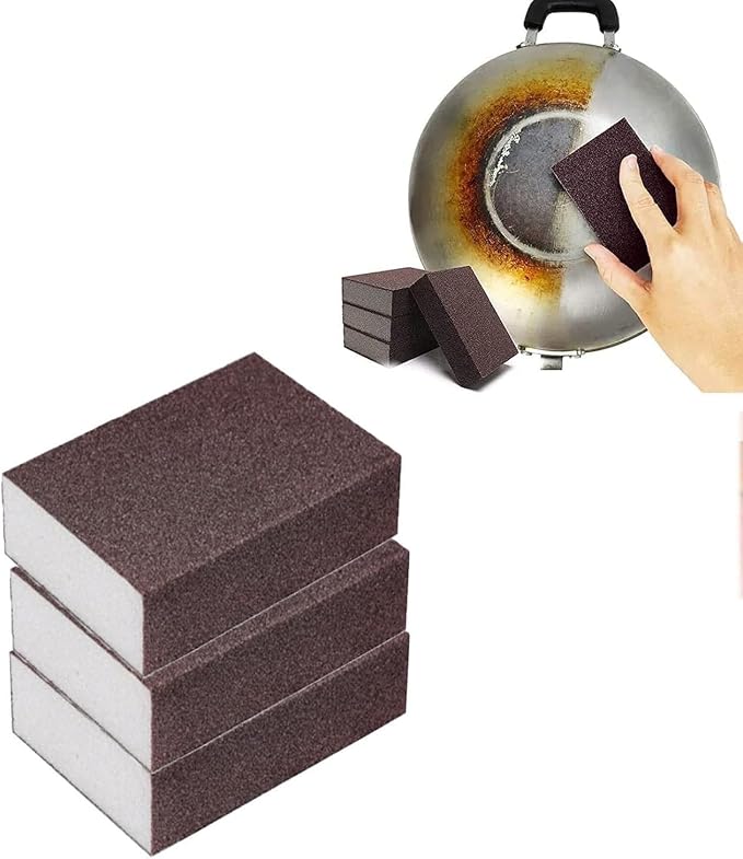 Nano Carborundum Sponge, Emery Sponge Kitchen Pot Brush by Unknown