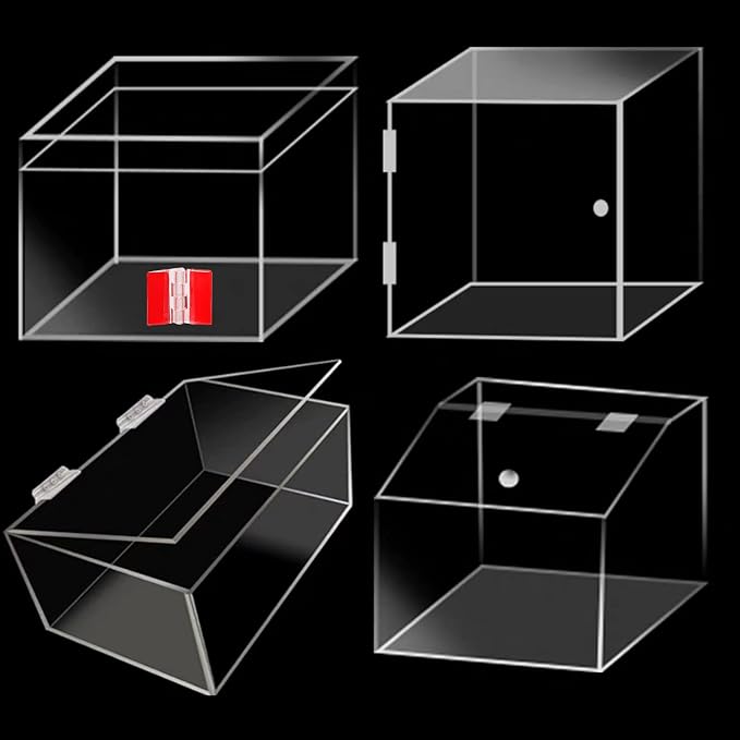 4 Pcs Transparent Plastic Hinges - Image 4