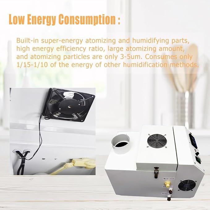 Industrial Ultrasonic Humidifier Cooler Sprayer 3kg/h Portable Continuous Cool - Image 3