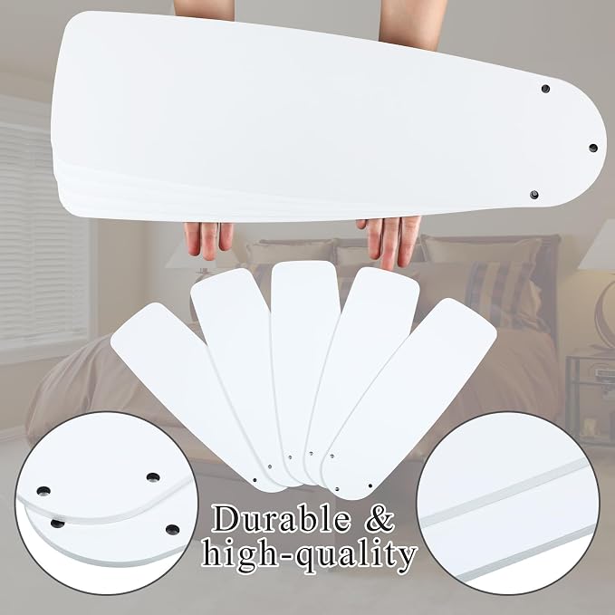 5 Pack Replacement Fan Blades for 42"/52" Ceiling Fan Waterproof Blades - Image 5