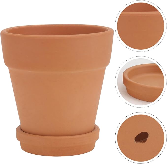 5pcs Red Clay Succulent Pots - Image 8