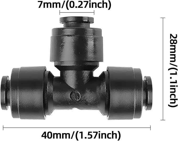 20 Pack Quick Connect 1/4" Drip Irrigation Tee Connectors, Universal Tee Fitting - Image 7