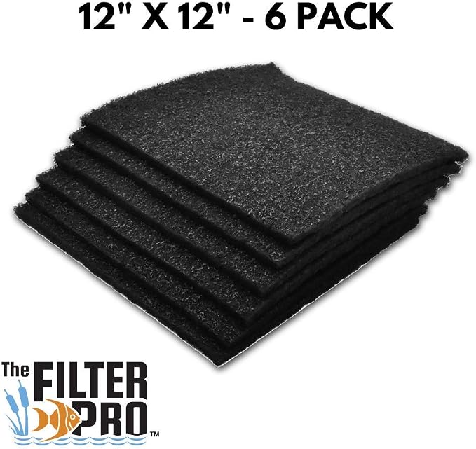 Carbon Fine Filter Media, 3/8" Thick, 6 Pack, Ponds or Water Gardens, Made in - Image 2