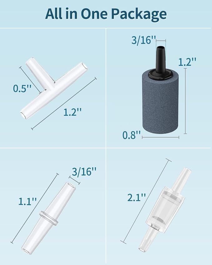 Pawfly Aquarium Air Pump with Nano Bio Sponge Filter Kit Air Control Valve - Image 5
