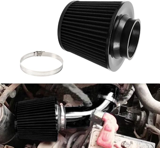3-inch Cold Air Intake Filter 76mm, High Performance Clamp-On Engine Intake Air - Image 6