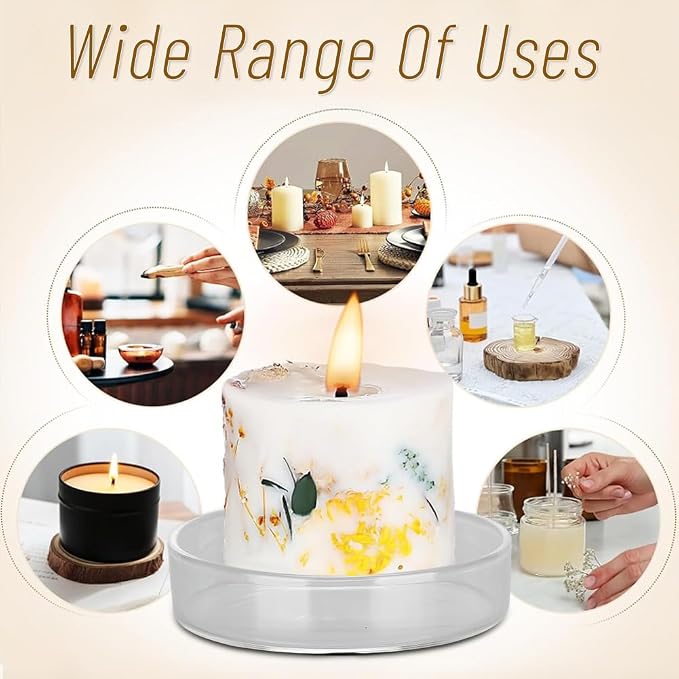 Replacement Wax Warmer Dish, Round Glass Dish Wax Melt Candle Warmer Bowl Plate - Image 8