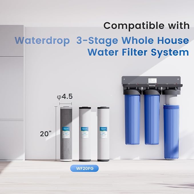 Waterdrop Whole House Water Filter, Carbon Filter, Replacement - Image 2
