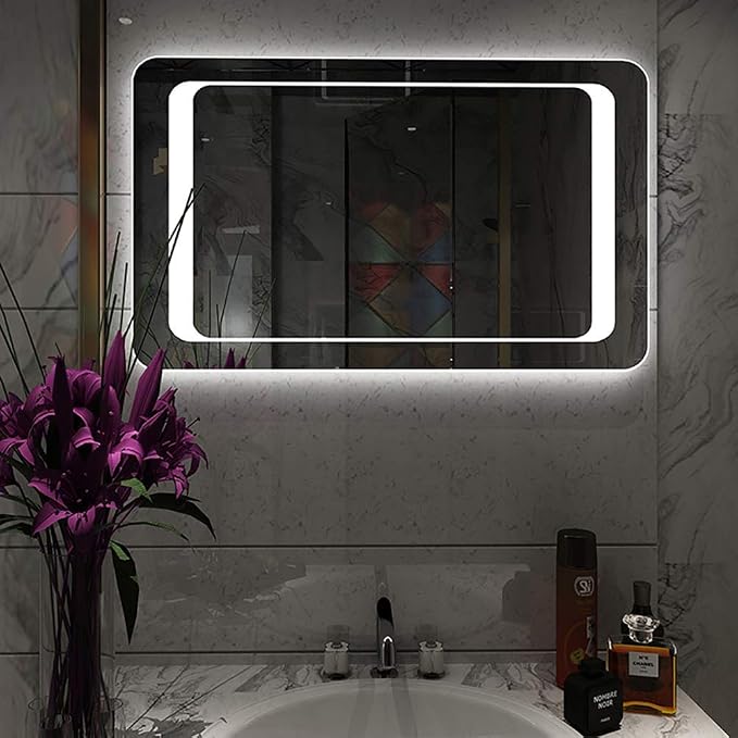 LED Bathroom Mirror with Lights Sensor Switch Illuminated Bathroom Mirror with - Image 3