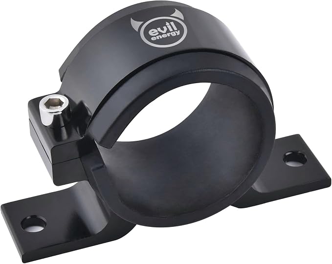 EVIL ENERGY 50mm Fuel Filter Mounting Bracket, Fuel Pump Clamp Holder Black by EVILENERGY