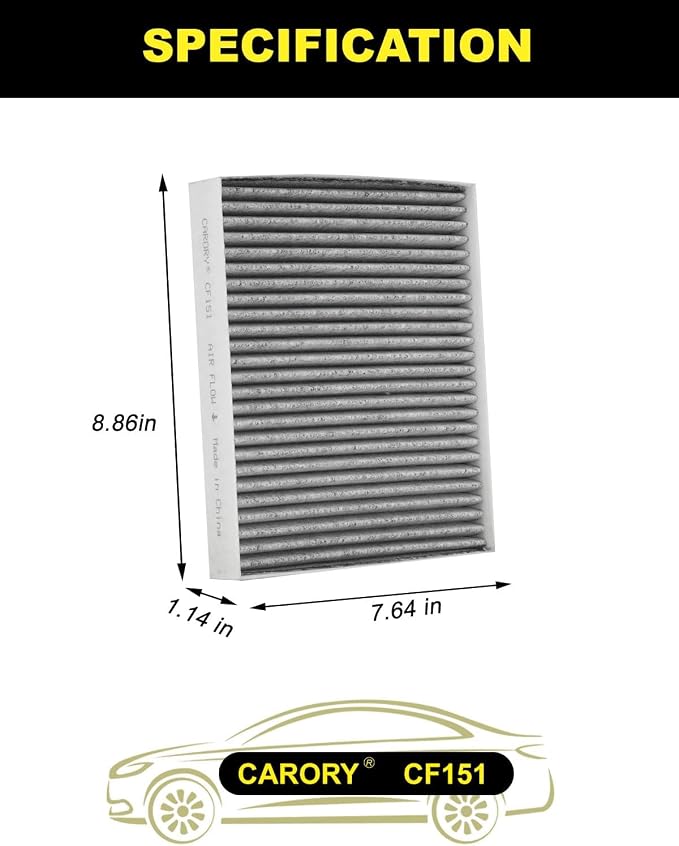 CARORY Cabin Air Filter w/Activated Carbon - Image 2