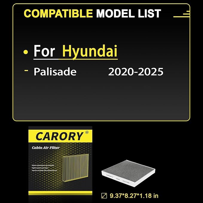 CARORY Cabin Air Filter w/Activated Carbon - Image 3