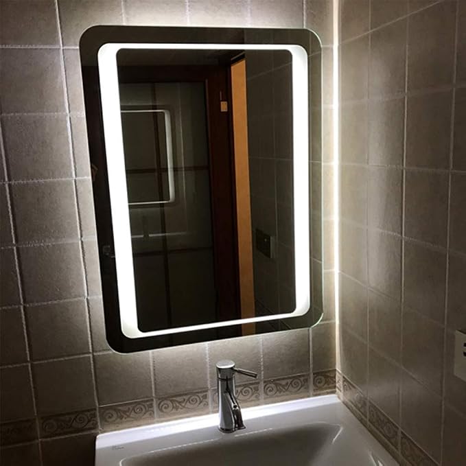 LED Bathroom Mirror with Lights Sensor Switch Illuminated Bathroom Mirror with - Image 4