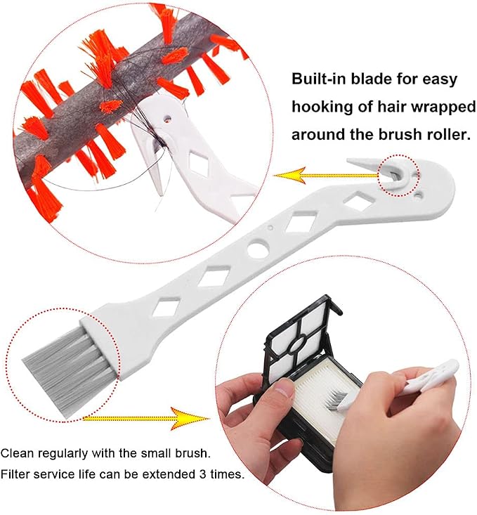 Lemige 3 Pack Multi-Surface Brush Roll 1868 + 3 Pack Vacuum Filter 1866 - Image 7