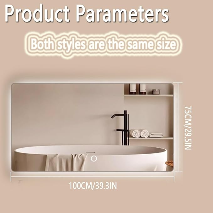 Backlit LED Illuminated Bathroom Mirror - Image 2