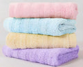 Vie Triomphe Facial Towels Washcloth (Pink+Purple+Yellow+Blue) Luxury Hand Towels for Bathroom,100% Cotton Quick Dry Absorbent Soft Hand Towel Set 13.38 * 31.49 Inch Wash Clothes;