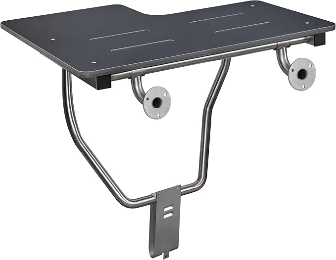 Seachrome 26" x 22.5” Black Reversible Folding Transfer Tub/Shower Seat, ADA Compliant