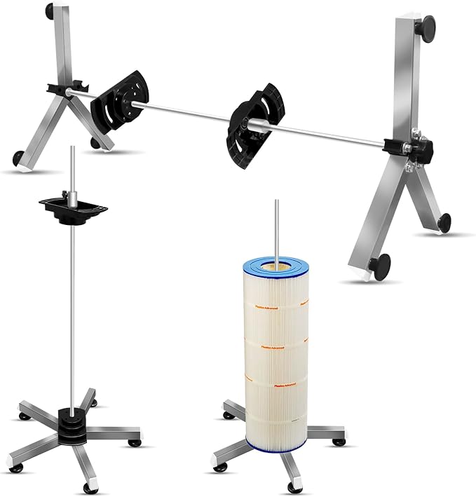 Pool Filter Cleaning System and Cleaner Stand Solid Aluminum Shaft- Compatible by Unknown