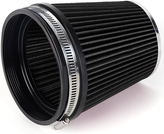 6" Inlet Cold Air Intake Filter Cone Replacement Performance Washable Clamp-On - Image 6