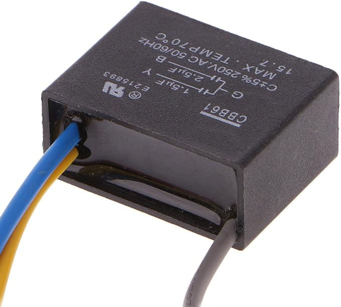 Black CBB61 1.5uF+2.5uF 3 Wires 50/60Hz Capacitor - Image 9