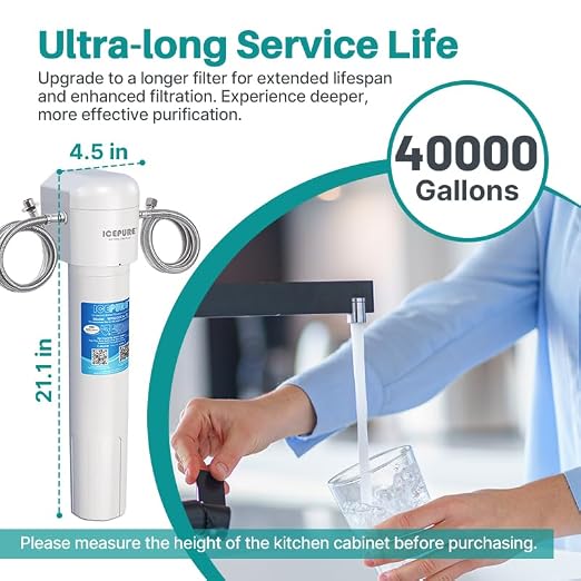 ICEPURE WFS5300A-20 5 Years or 40K Gallons Under Sink Water Filtration System - Image 2