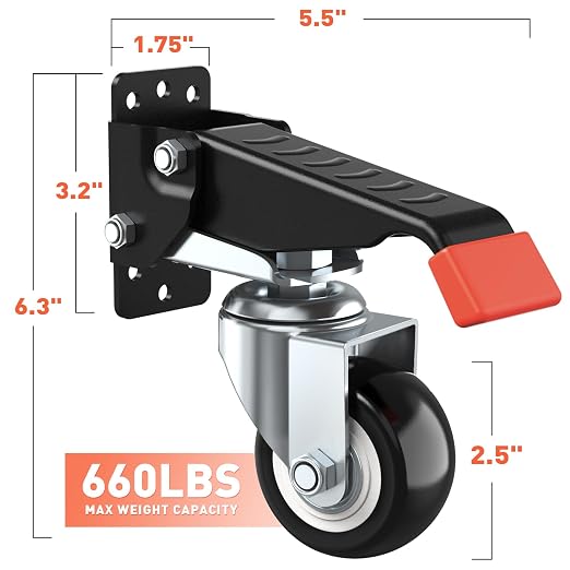 SPACEKEEPER Workbench Casters kit 660 Lbs - Image 3
