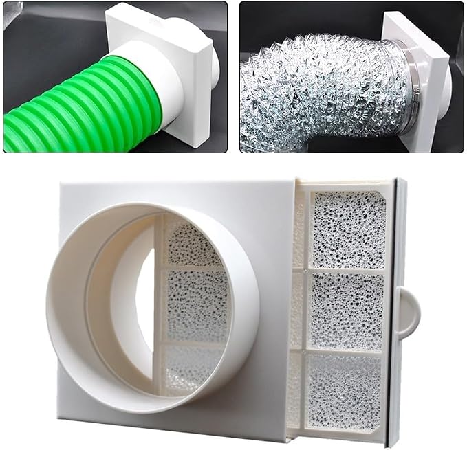 Duct Air Filter for PVC and PE Pipe Ventilation, Removable Washable Aluminum - Image 4