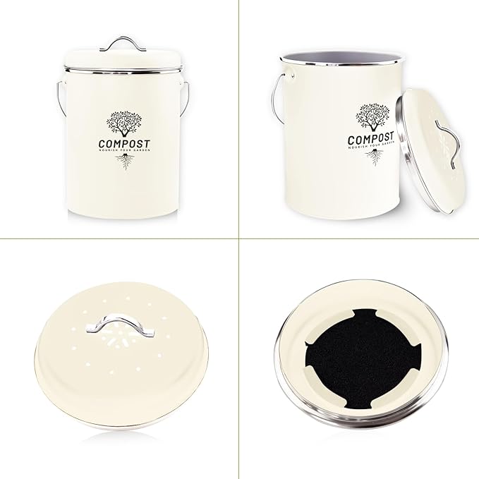 Kitchen Countertop Compost Bin, Odor Resistant Indoor Compost Bin - Image 3