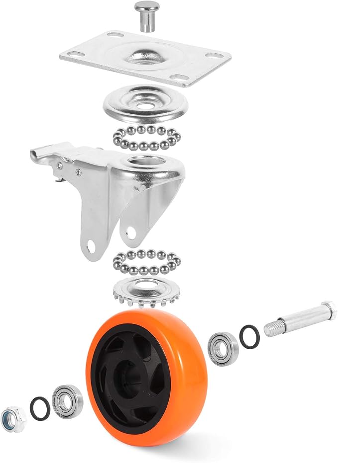 W B D WEIBIDA 4 Inch Swivel Casters - Image 2