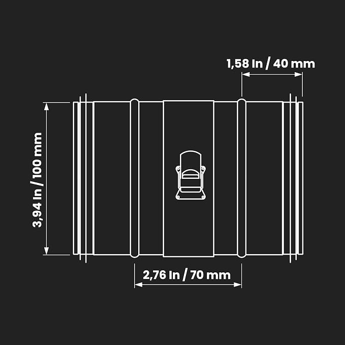 4" Inch Inline Round Duct Filter - Image 2