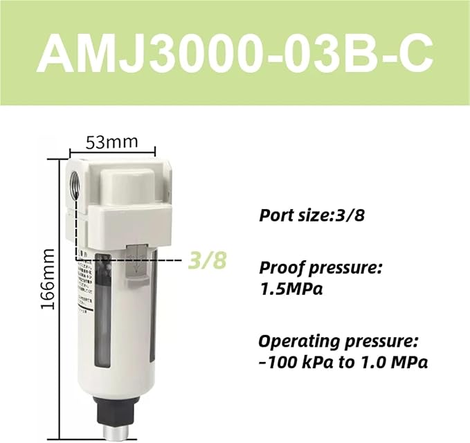 Vacuum Water Droplet Separator Pipeline Filter AMJ AMJ3000-03B AMJ4000-04B-C - Image 2
