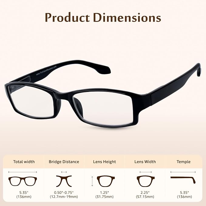TruVision Readers Reading Glasses, Comfort Spring Hinges - Image 2