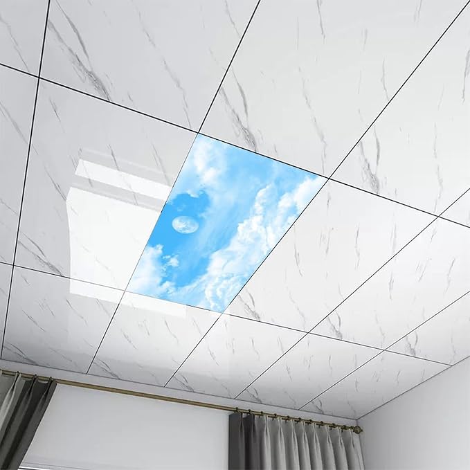 2PCS Fluorescent Light Covers for Classroom Ceiling Lights Magnetic Light Covers - Image 7
