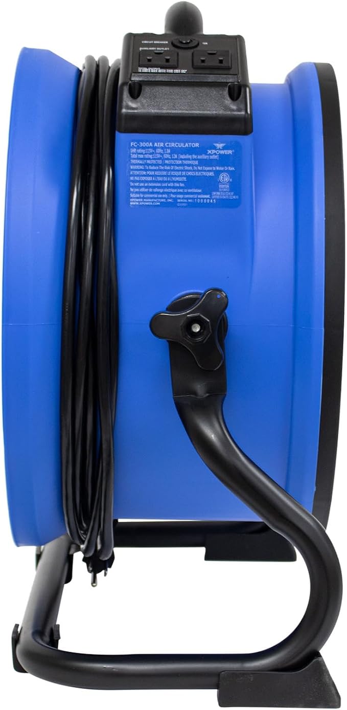XPower FC-300A 1/4 HP 2100 CFM 14" 4 Speed Multipurpose Pro Air Circulator Fan - Image 6