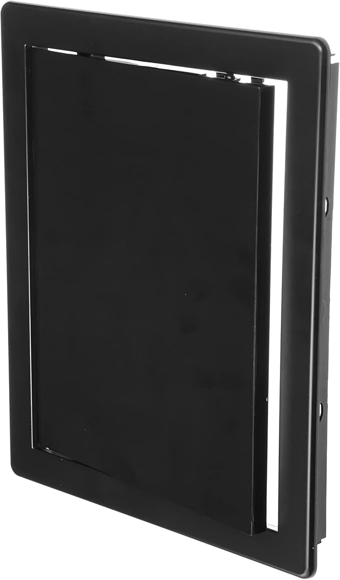8" x 10" Black Plastic Access Panel - Service Shaft Door Panel for Plumbing, Electricity, Heating, Alarm Wall Access Hole Cover