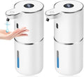 2 Pack Automatic Soap Dispenser,Upgraded 2025 Automatic Liquid Soap Dispenser Touchless,12.8oz USB Rechargeabled Wall Mounted Smart Soap Dispensers for Bathroom Kitchen(White,P18)