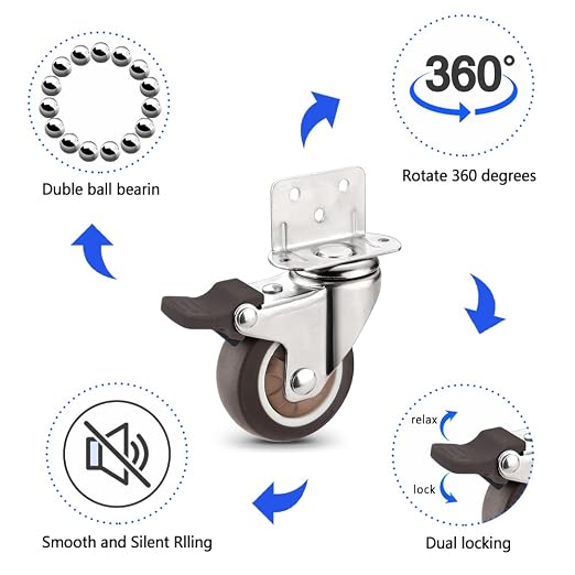 Heavy Duty Casters Set of 4 - Image 3
