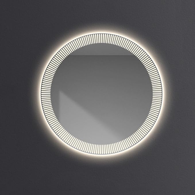 Bathroom Mirror with LED Lights, Wall Mirror with Touch Sensor, Round Mirror by YUGXTH