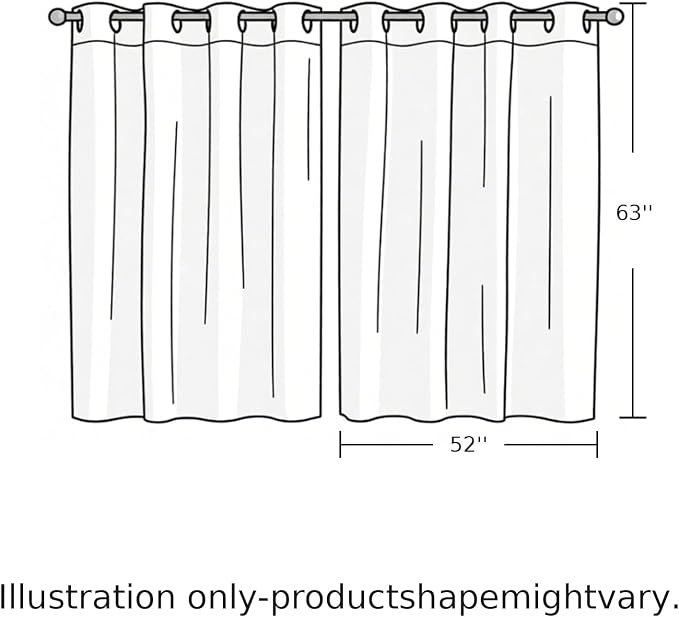 2 Panel Kitchen Cafe Curtains, Window Decor Tier Curtains - Image 9