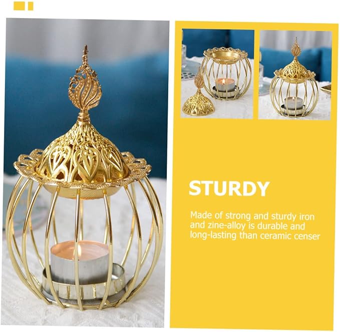 PRETYZOOM Iron Incense Burner Elegant Aroma Stove - Image 4