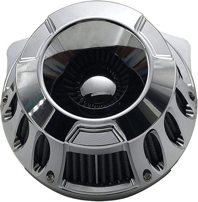 Harley Air Cleaner Motorcycle Filter Intake CNC Cut Kit Chrome - Image 4