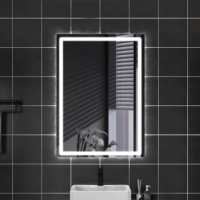 500 X800 mm Illuminated Backlit LED Bathroom Mirror, Wall Mounted Multifunction by JSLJDM