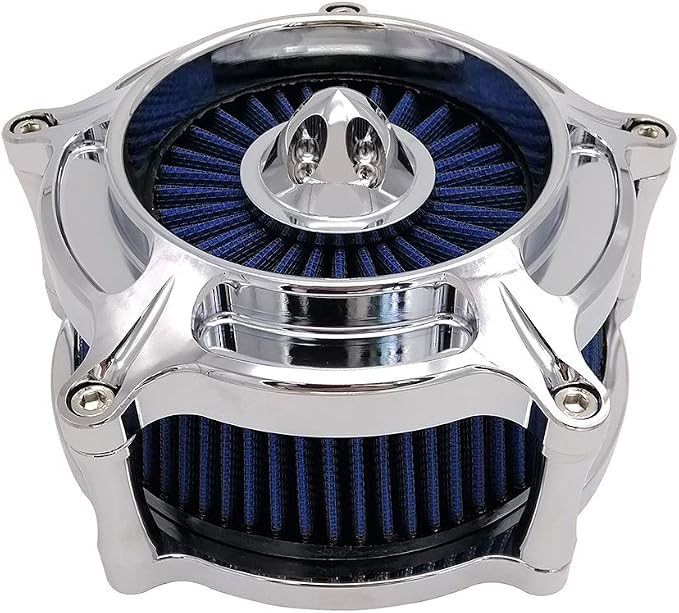 Harley Air Cleaner Turbine Intake Chrome Filter Kit Cnc Cut - Image 3