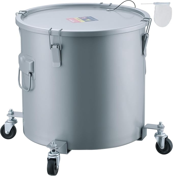 VEVOR Fryer Grease Bucket, 16 Gal Oil Disposal Caddy by VEVOR