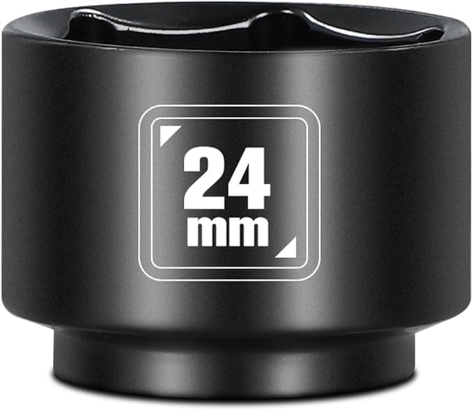 BLACKROBOT 24mm Low Profile Oil Filter Socket, 3/8" Drive 6-Point Oil Filter by BLACKROBOT